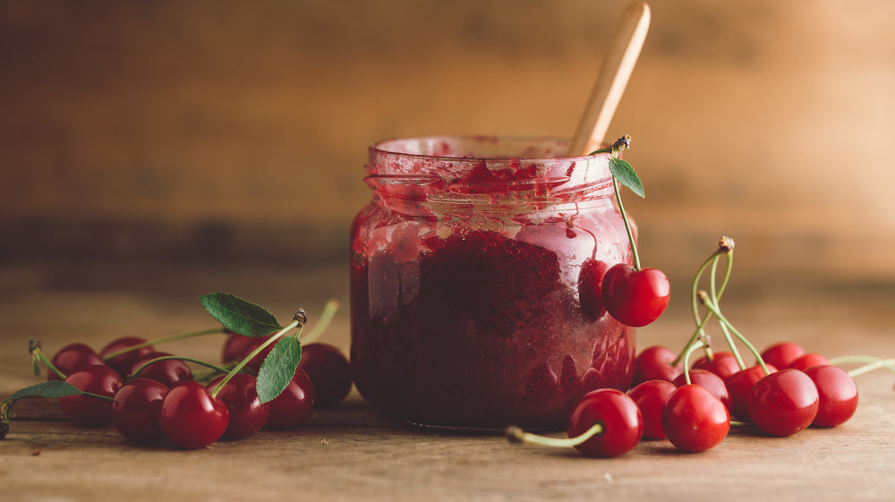 Roasted cherry vanilla bean jam