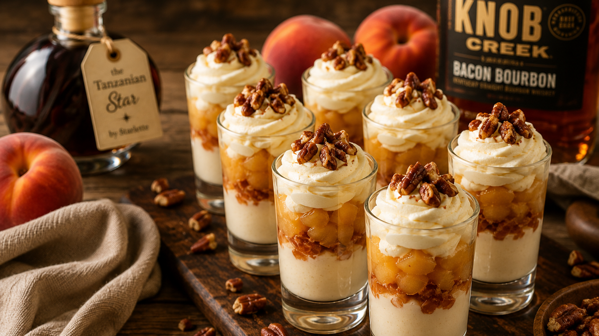Bourbon Peach & Vanilla Cream Dessert Tasters