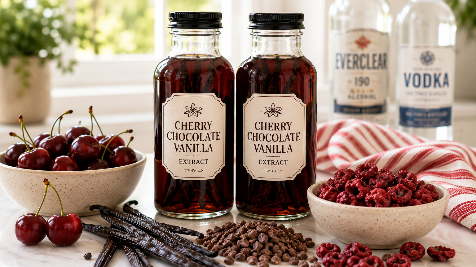 Cherry Chocolate Vanilla Extract: Fresh Cherries or Freeze-Dried Cherries? Two Ways to Preserve the Seas