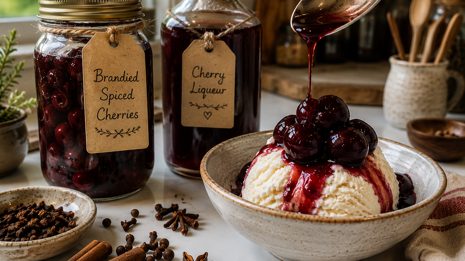 Brandied Spiced Cherries