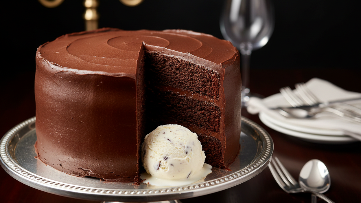 Black Tie Chocolate Cake