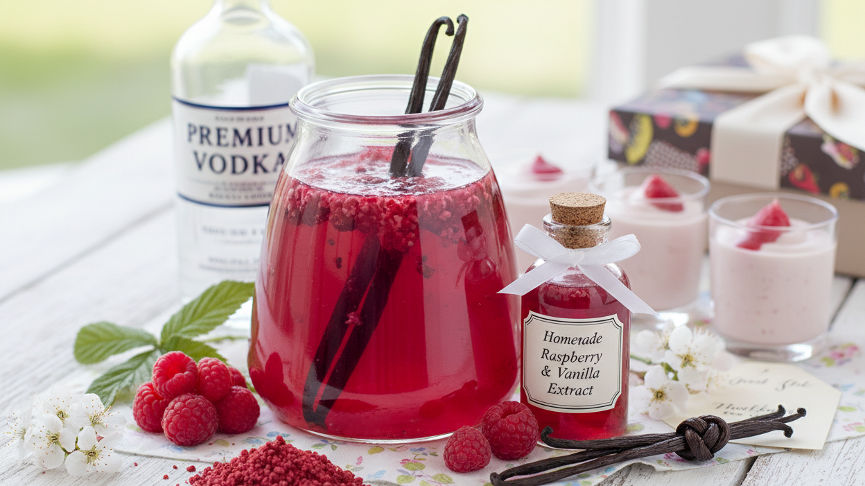 DIY Raspberry & Vanilla Extract