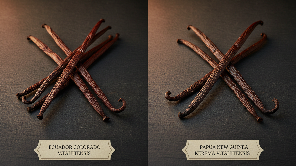 Ecuador Colorado vs. Papua New Guinea Kerema: A Tale of Two V.tahitensis Vanilla Beans