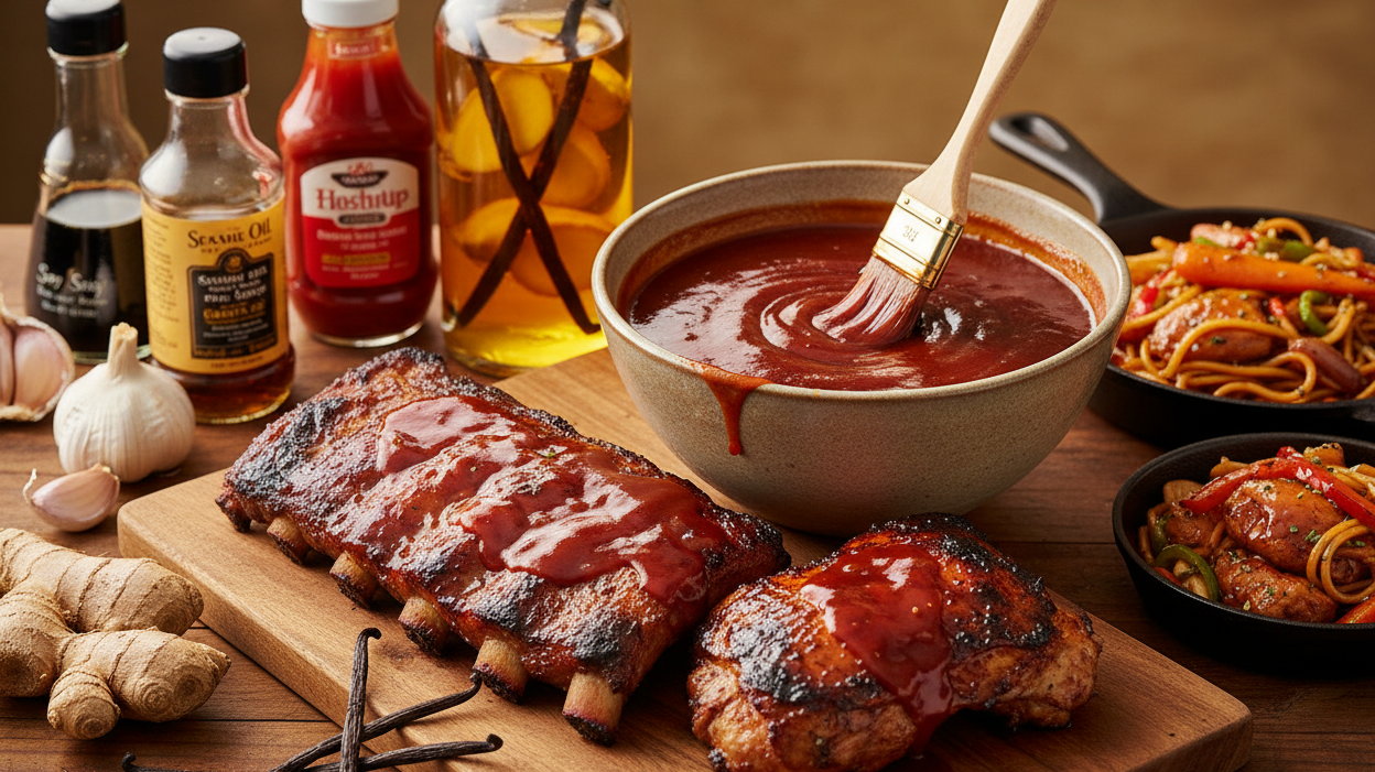 Ginger-Spiced Vanilla BBQ Sauce