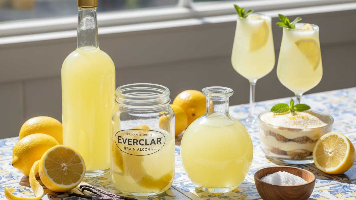 Homemade Vanilla Limoncello