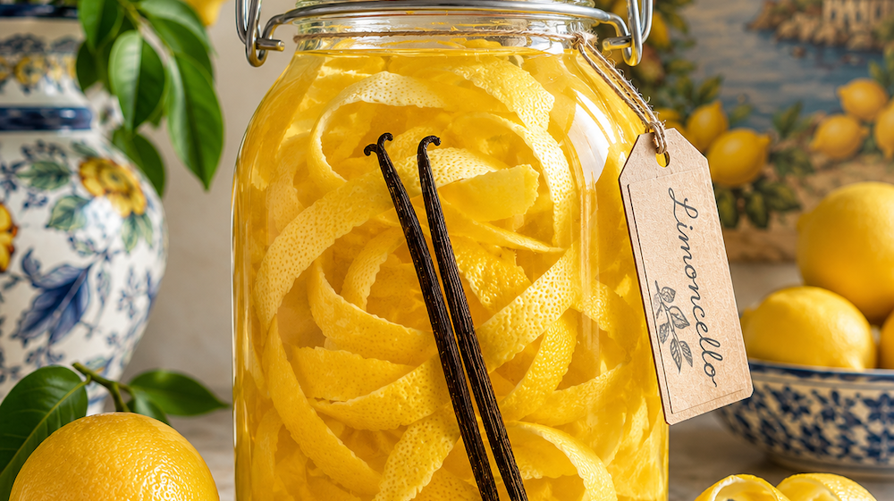 Homemade Vanilla Limoncello