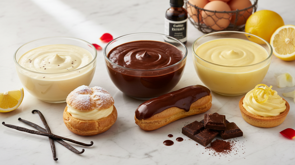 Pastry Cream Three Ways - shared by Kristen