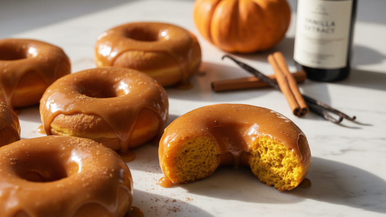 Perfectly pumpkin baked donuts