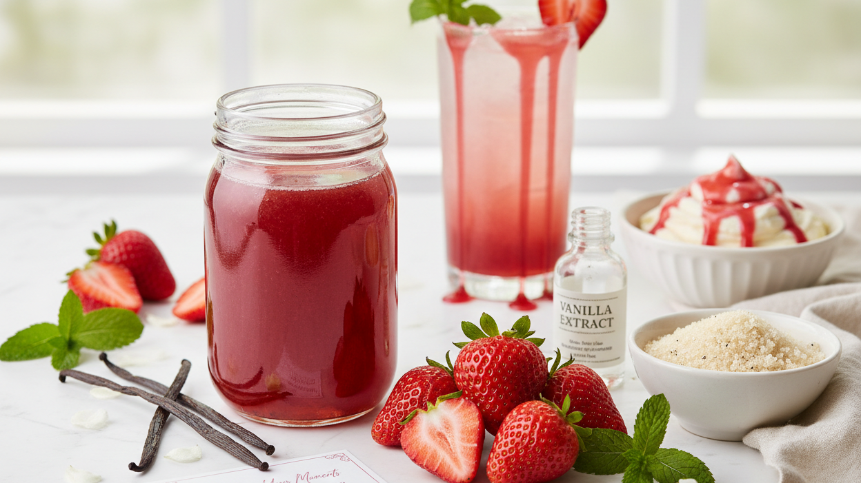 Strawberry Vanilla Simple Syrup