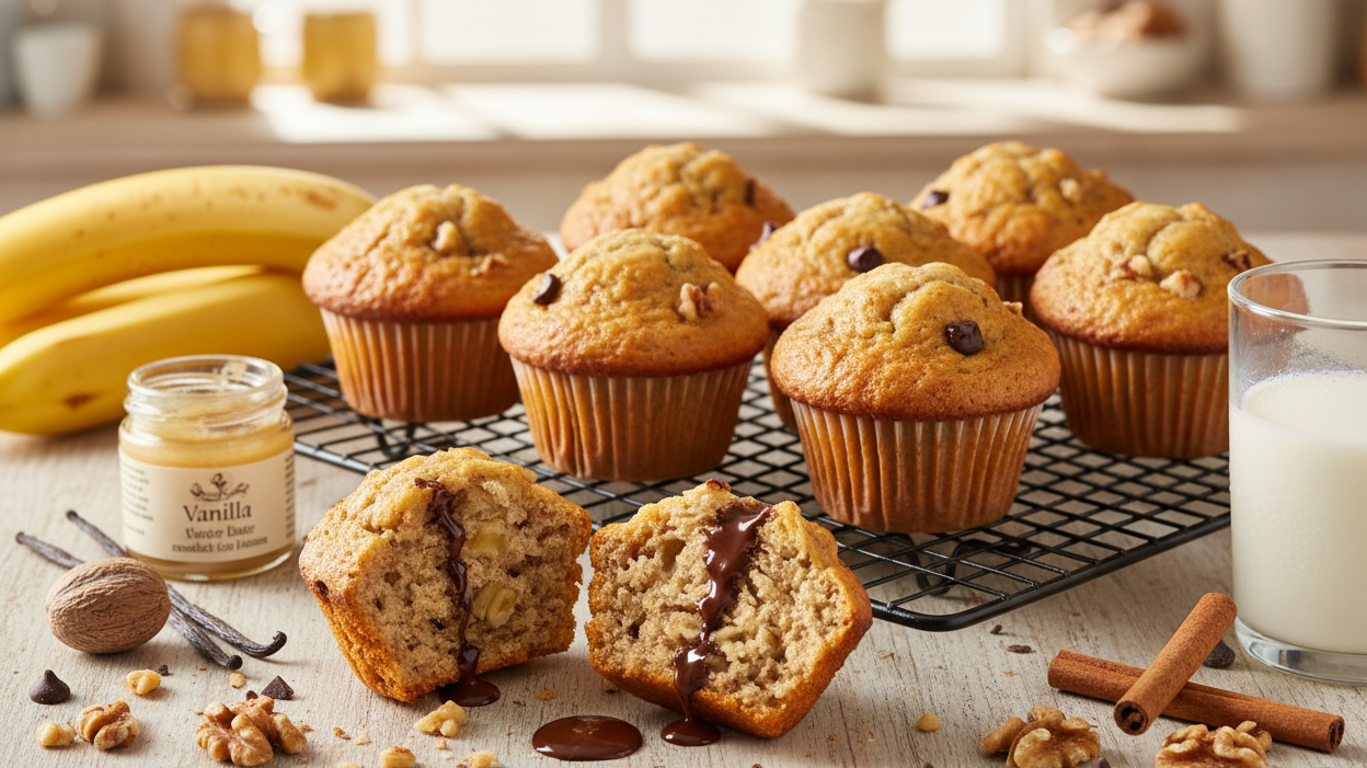 Sunshine Banana Muffins