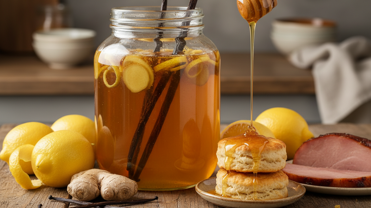 Vanilla, Lemon & Ginger Infused Honey