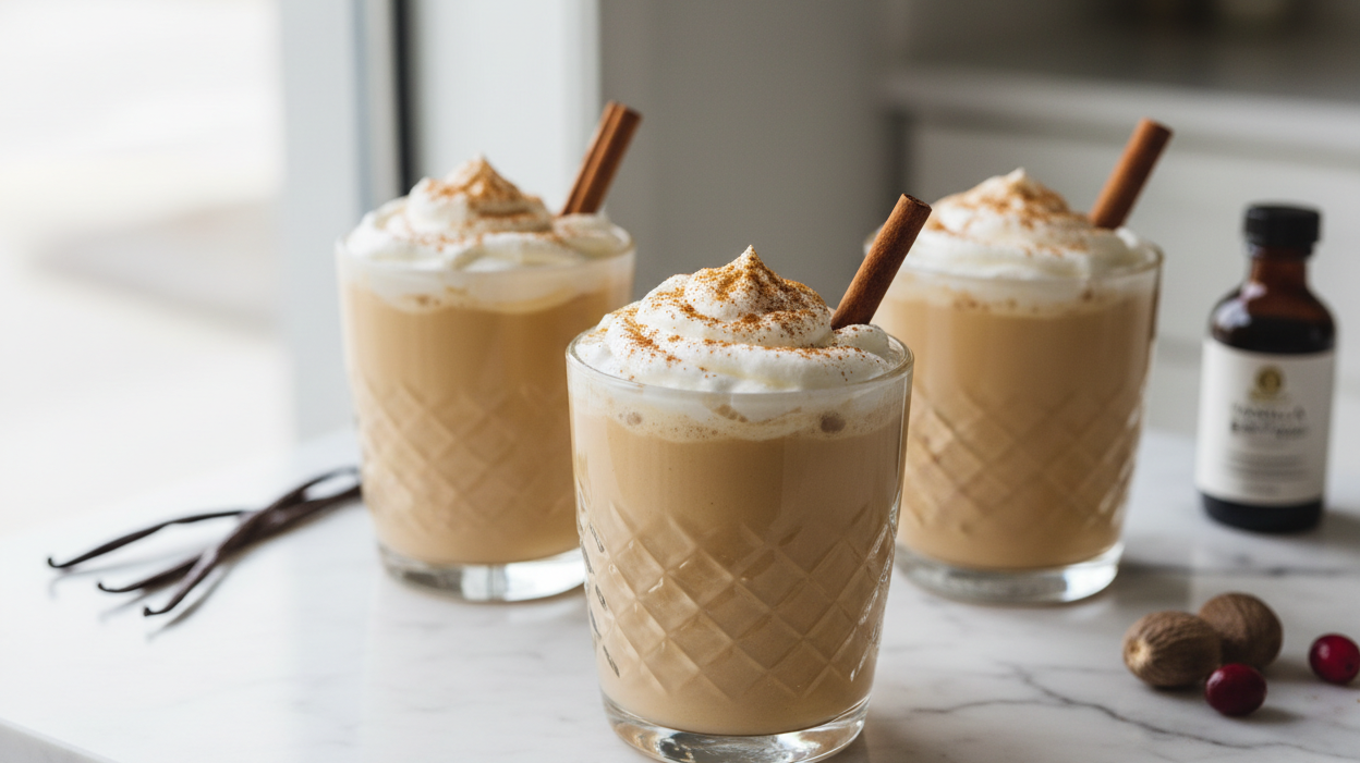 Vanilla Spiced Homemade Eggnog