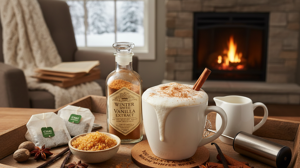 Winter Spiced Vanilla Chai Latte