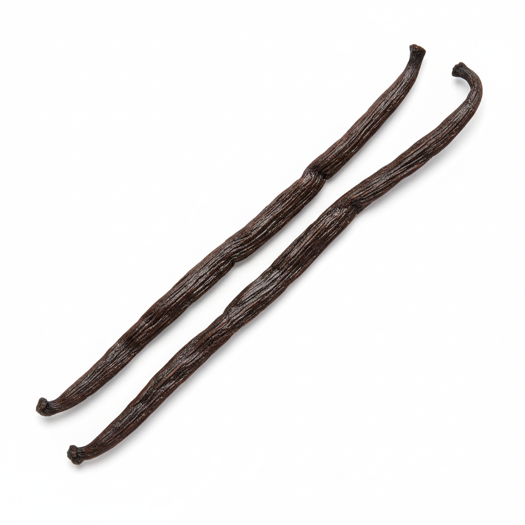 2 long vanilla beans
