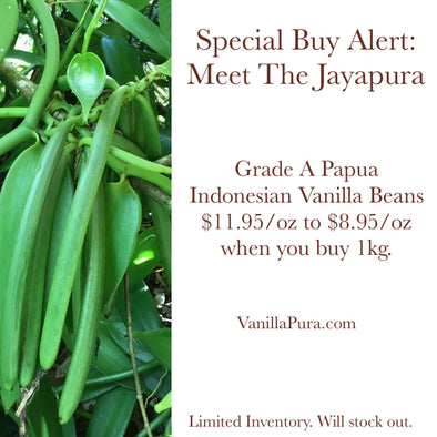 Special Buy! Group Buy The Jayapura Indonesian Vanilla Beans - For Vanilla Extract & Baking (Grade A)