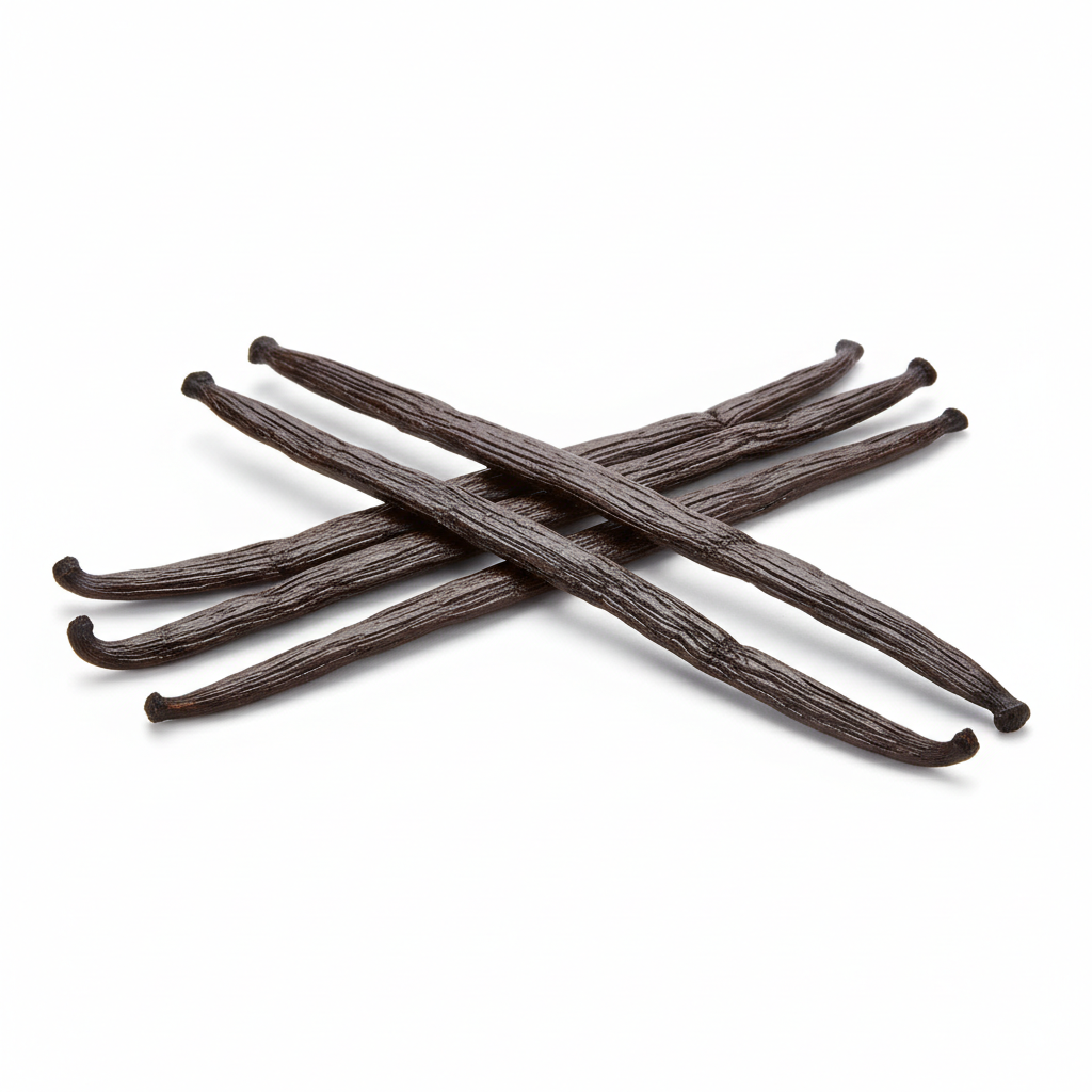 Five Vanilla Beans in a Pile