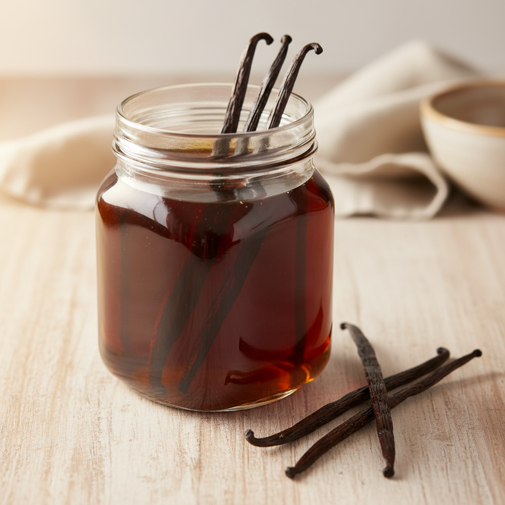 Homemade Vanilla Extract with Beans