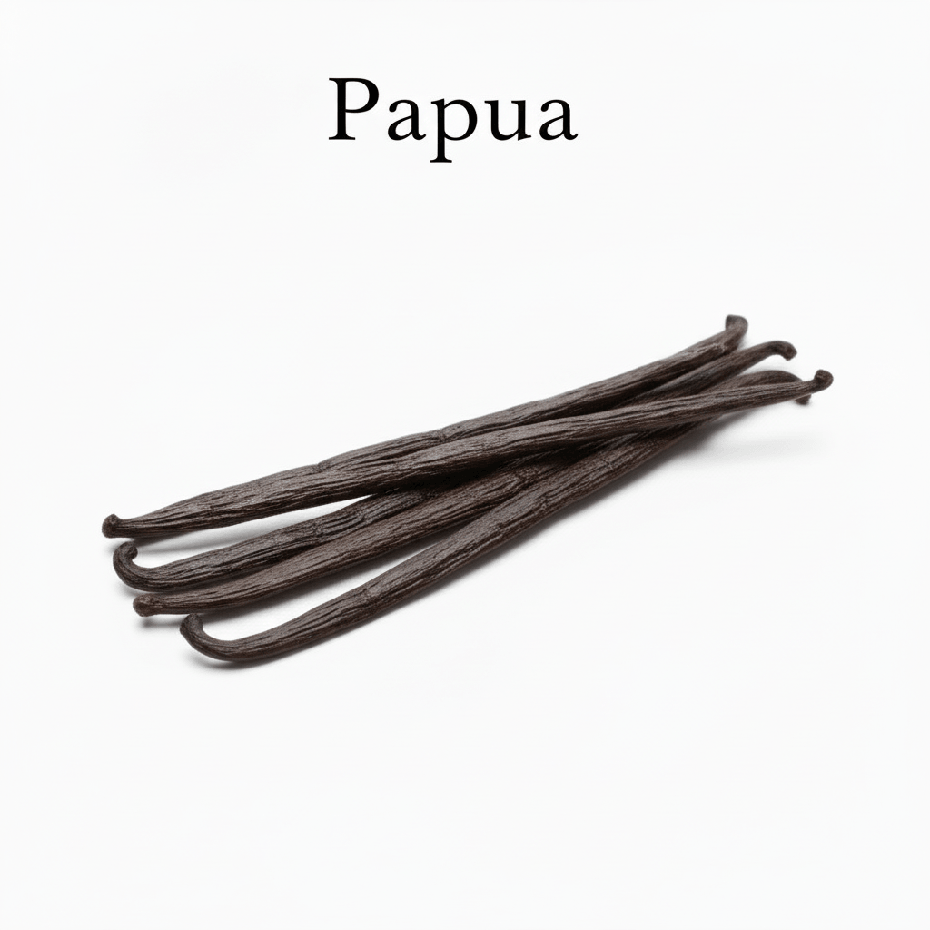 Papua vanilla beans - 4 bean pile