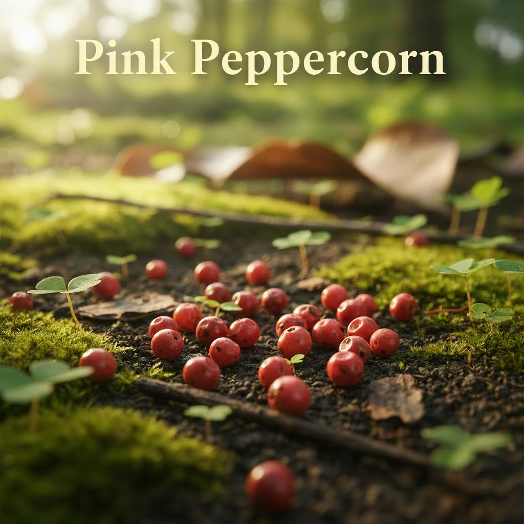 Pink Peppercorn with text overlay