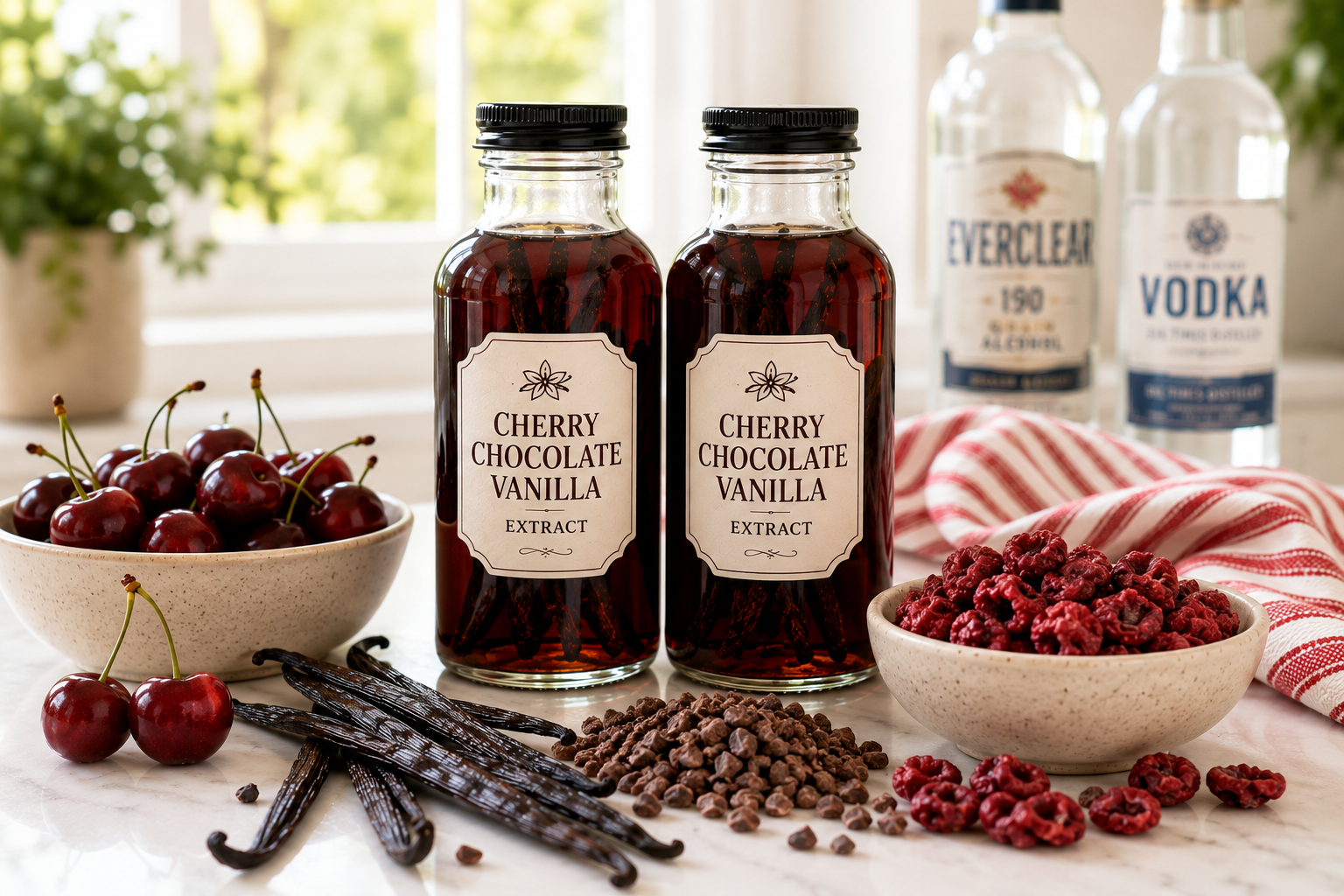 Cherry Chocolate Vanilla Extract: Fresh Cherries or Freeze-Dried Cherries? Two Ways to Preserve the Seas
