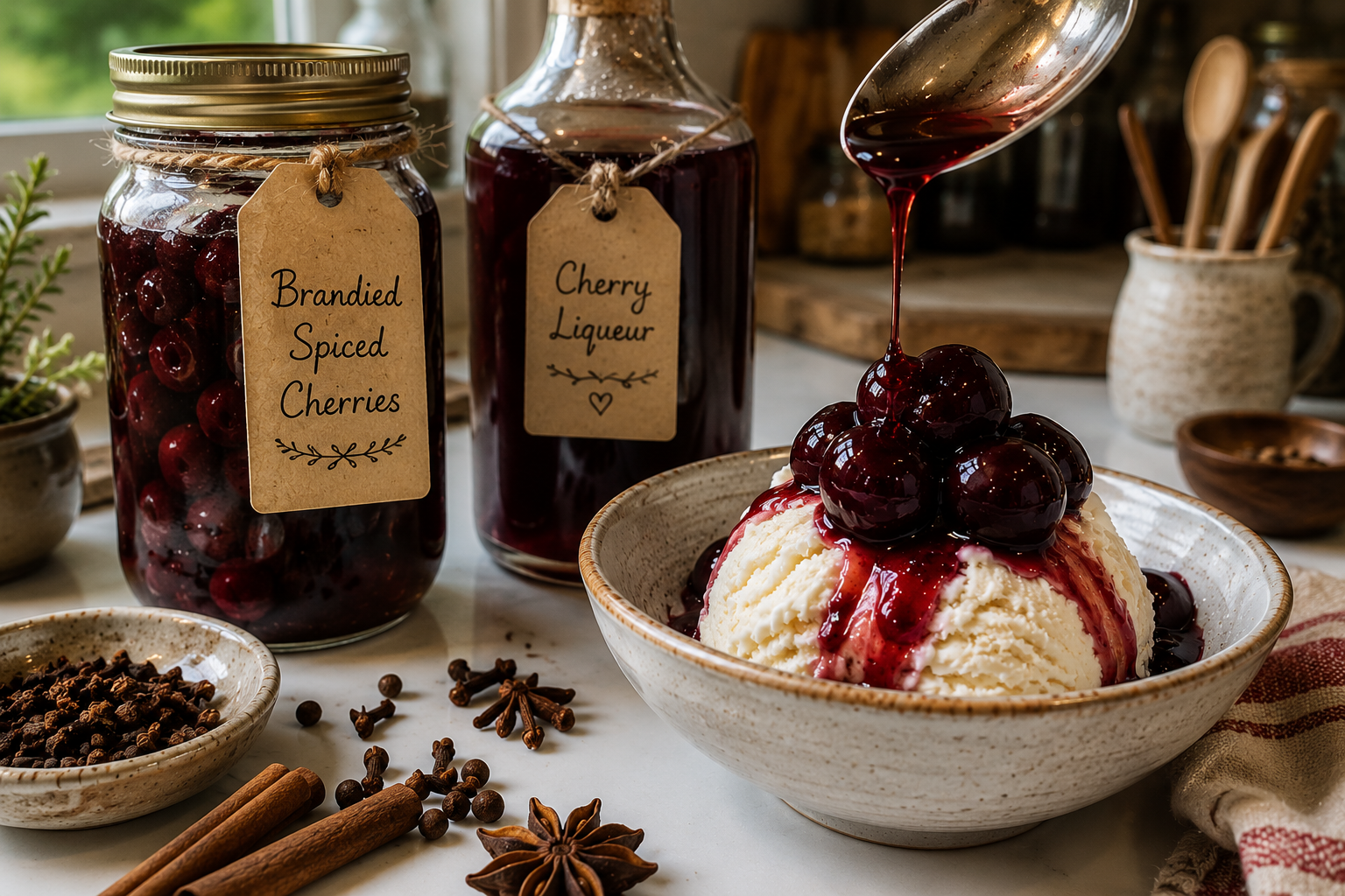 Brandied Spiced Cherries