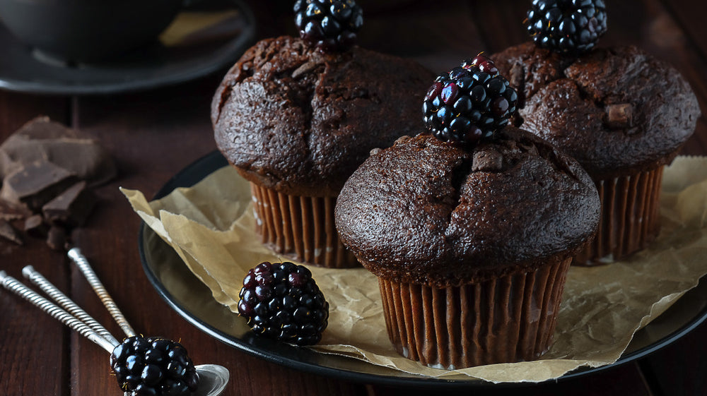 Double Chocolate Berry Muffins