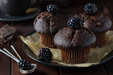 Double Chocolate Berry Muffins