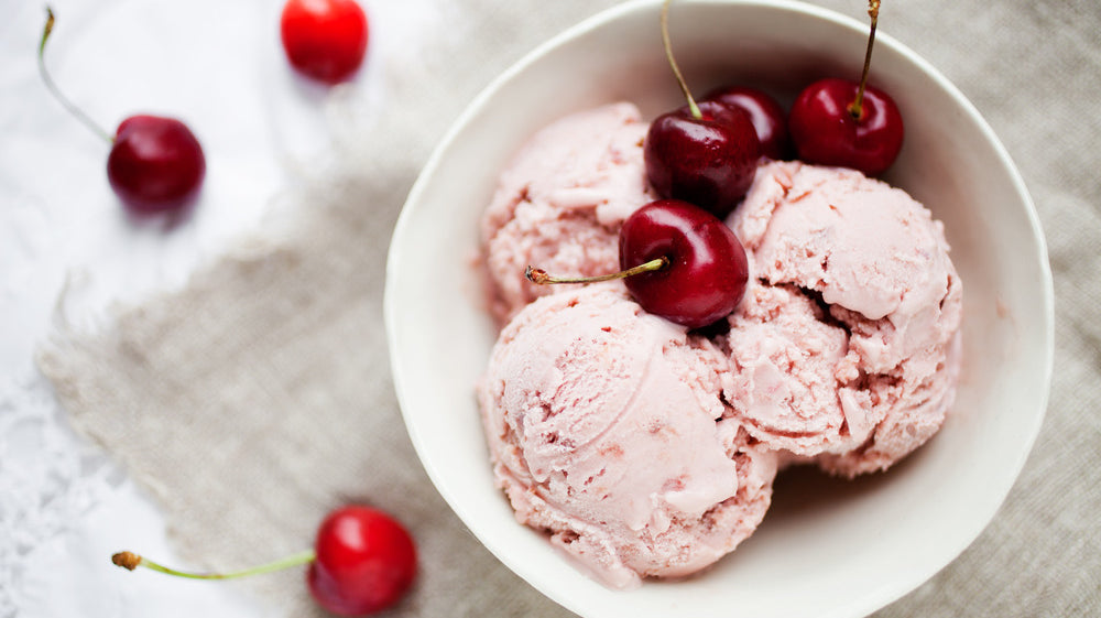 homemade cherry ice cream