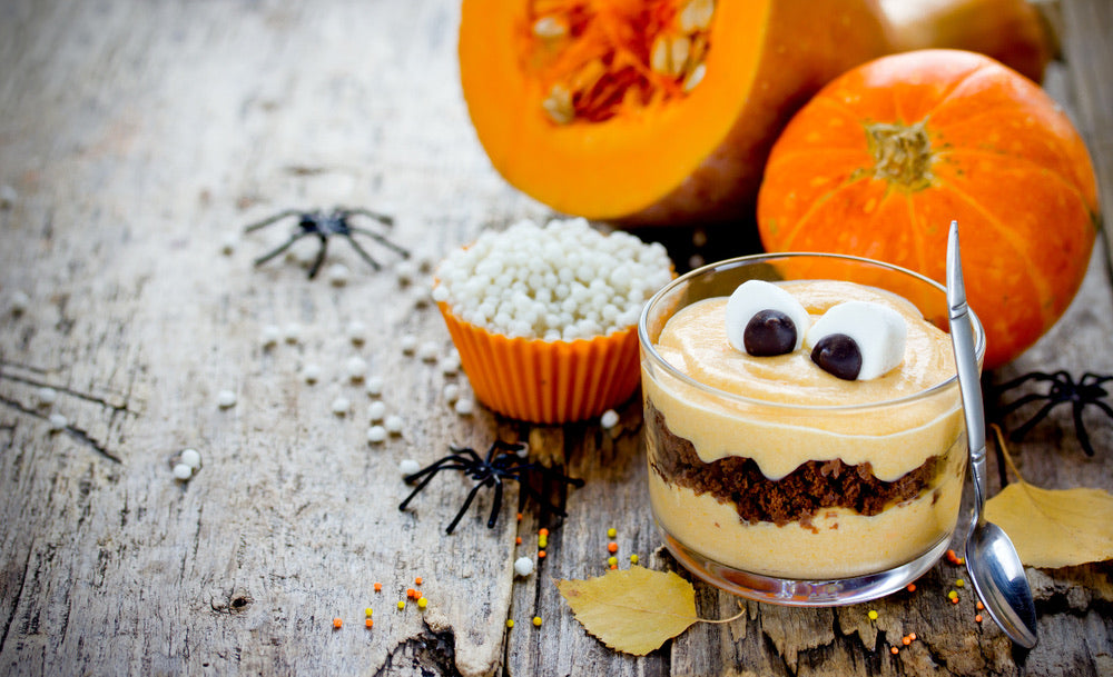 Pumpkin cheesecake gingerbread trifles
