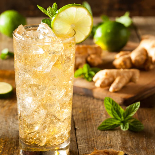 Refreshing Ginger Lime Soda