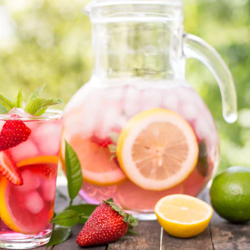 Spiked Strawberry Vanilla Lemonade