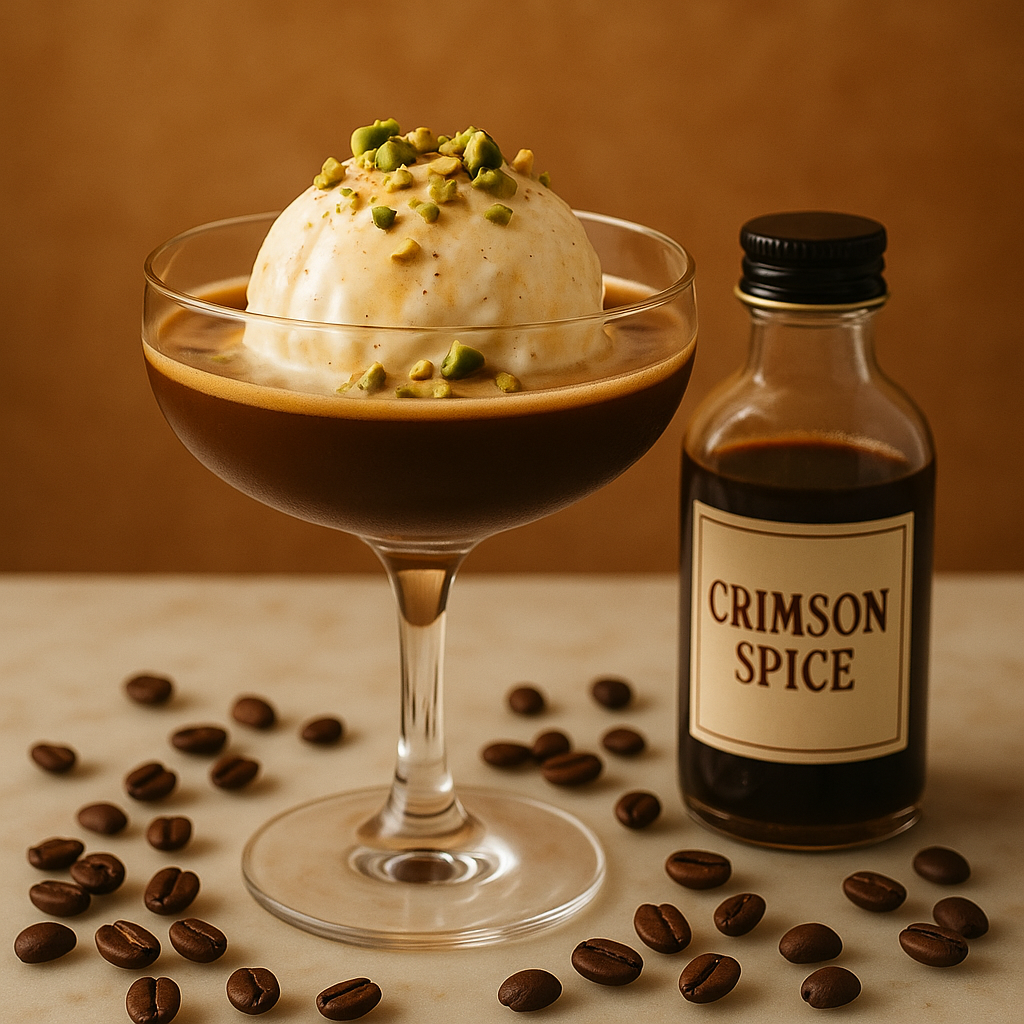 Crimson Spice Pistachio Affogato