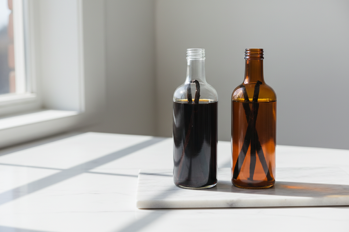 Clear vs Amber Glass Bottles for Vanilla Extract | VanillaPura