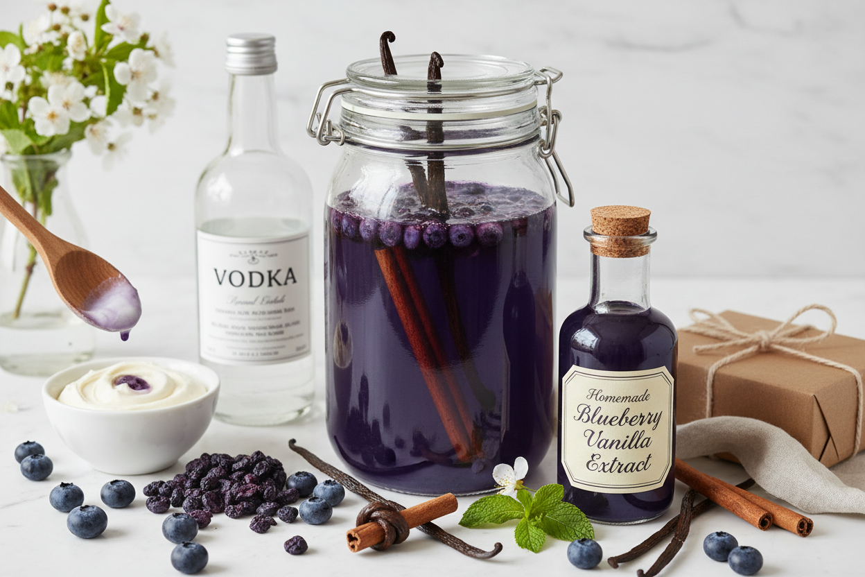 DIY Blueberry & Vanilla Extract