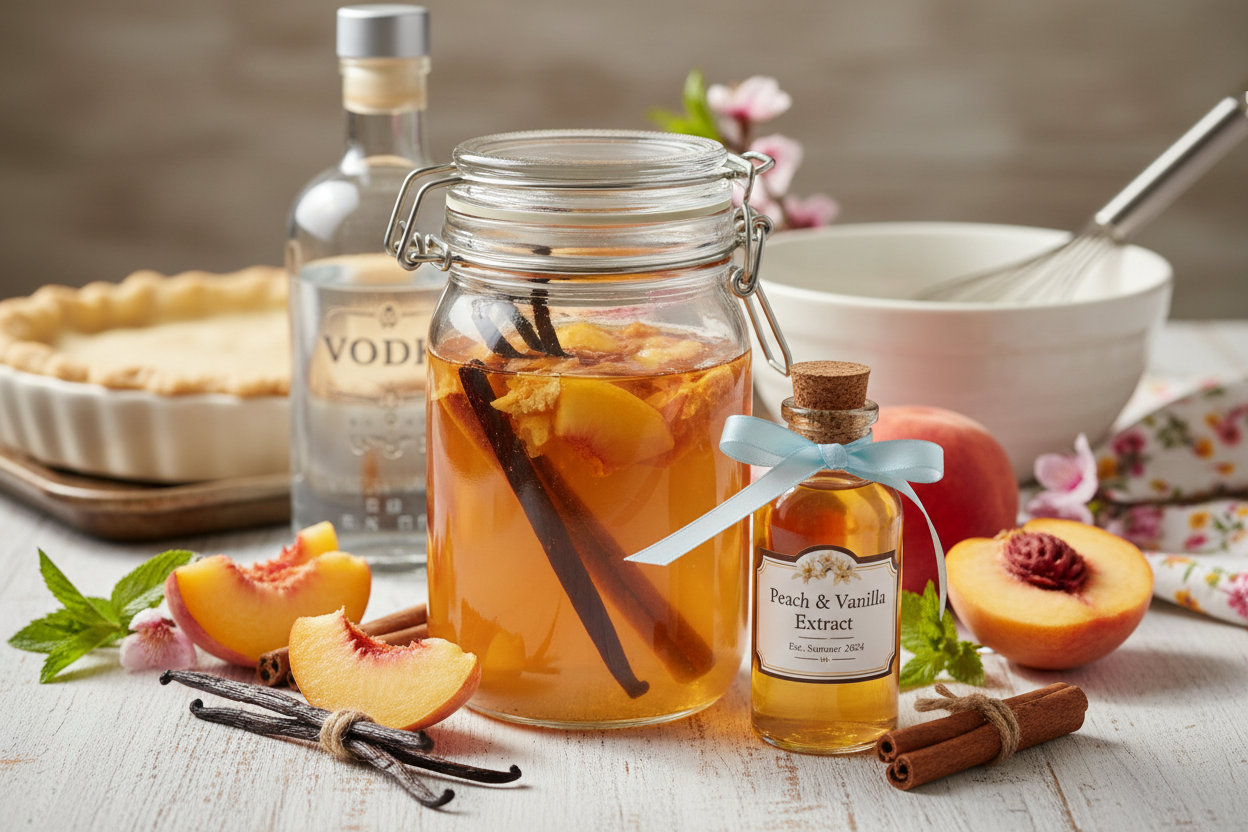 DIY Peach & Vanilla Extract