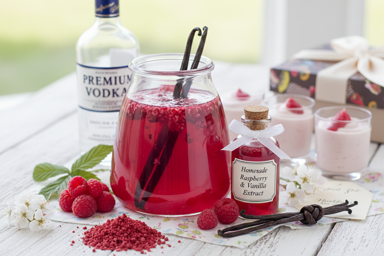 DIY Raspberry & Vanilla Extract