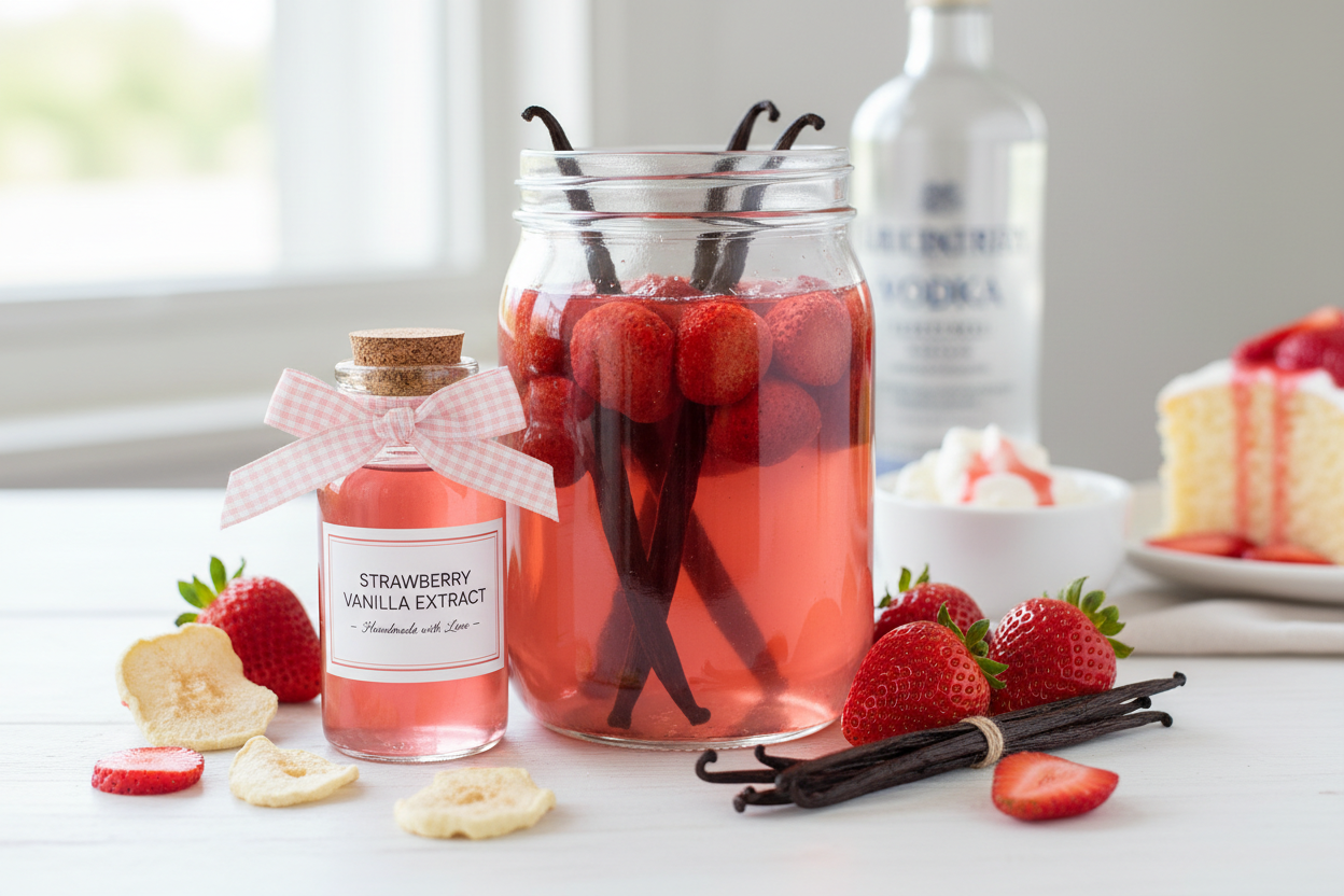 DIY Strawberry & Vanilla Extract