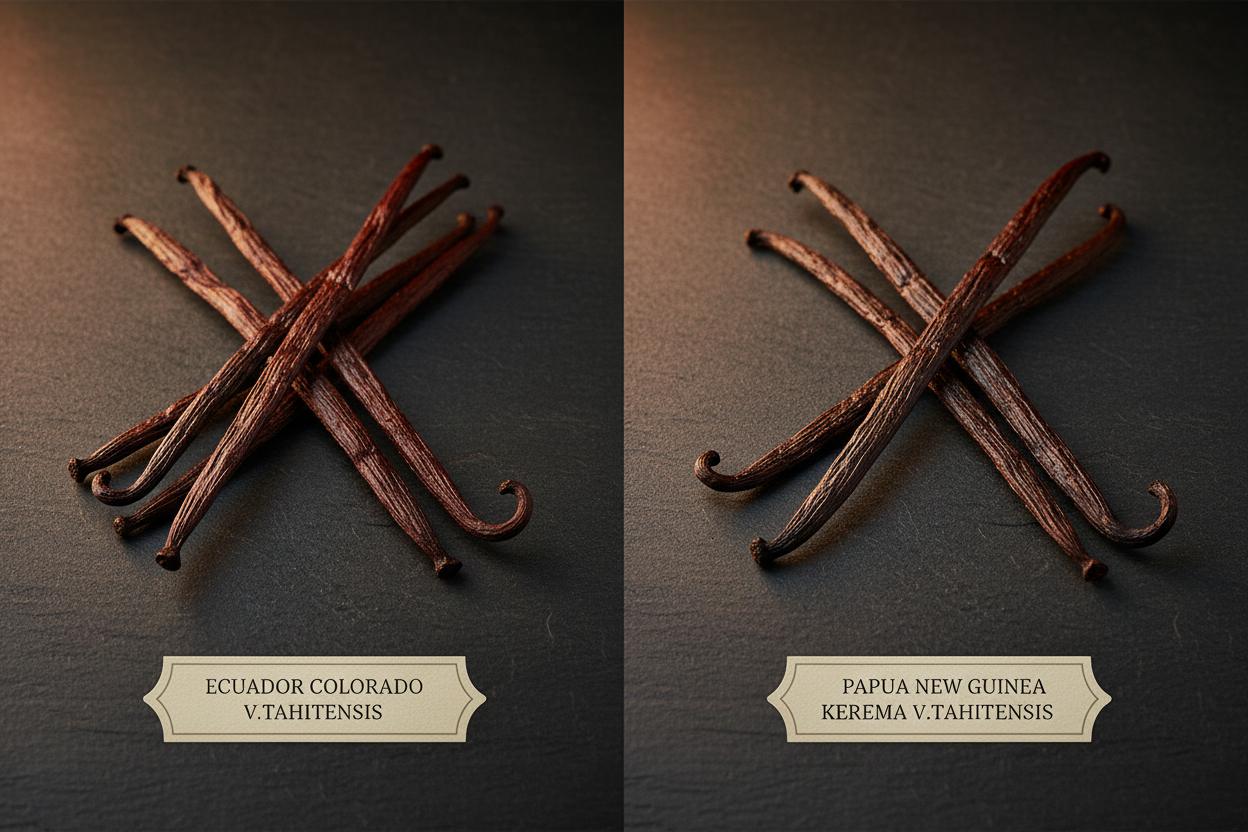 Ecuador Colorado vs. Papua New Guinea Kerema: A Tale of Two V.tahitensis Vanilla Beans