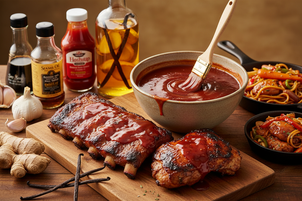 Ginger-Spiced Vanilla BBQ Sauce