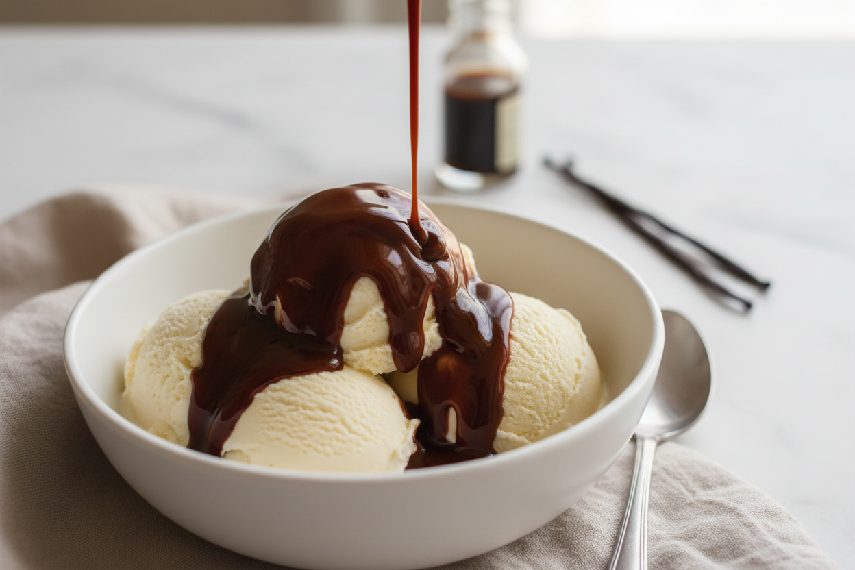 Homemade Chocolate Ice Cream Topping