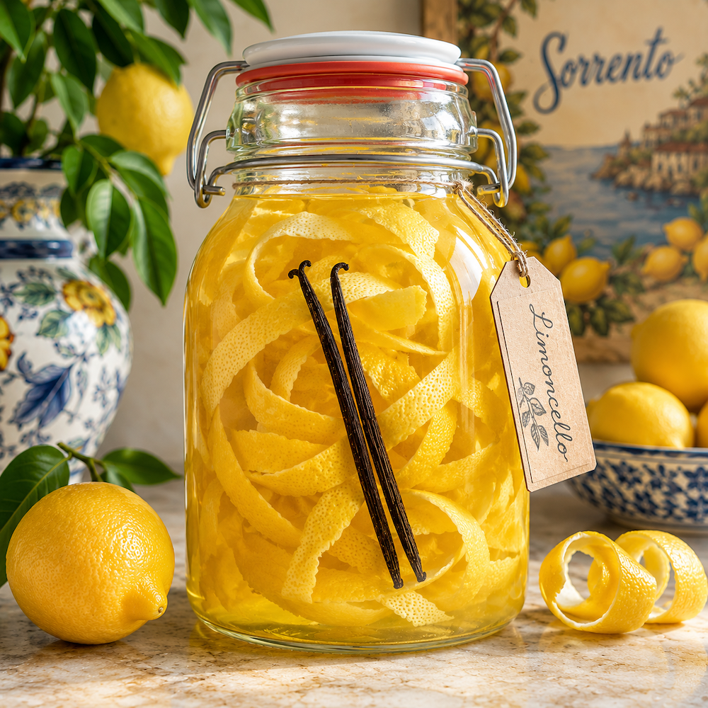 Homemade Vanilla Limoncello
