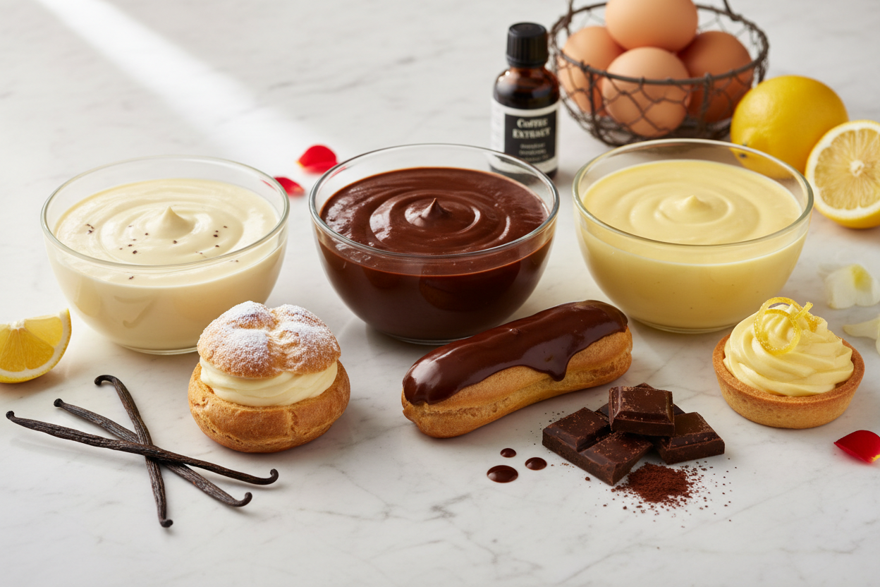 Pastry Cream Three Ways - shared by Kristen