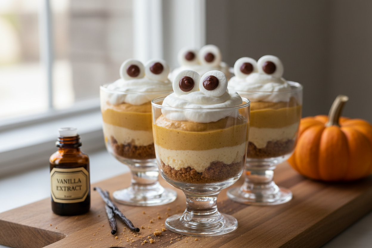 Pumpkin cheesecake gingerbread trifles