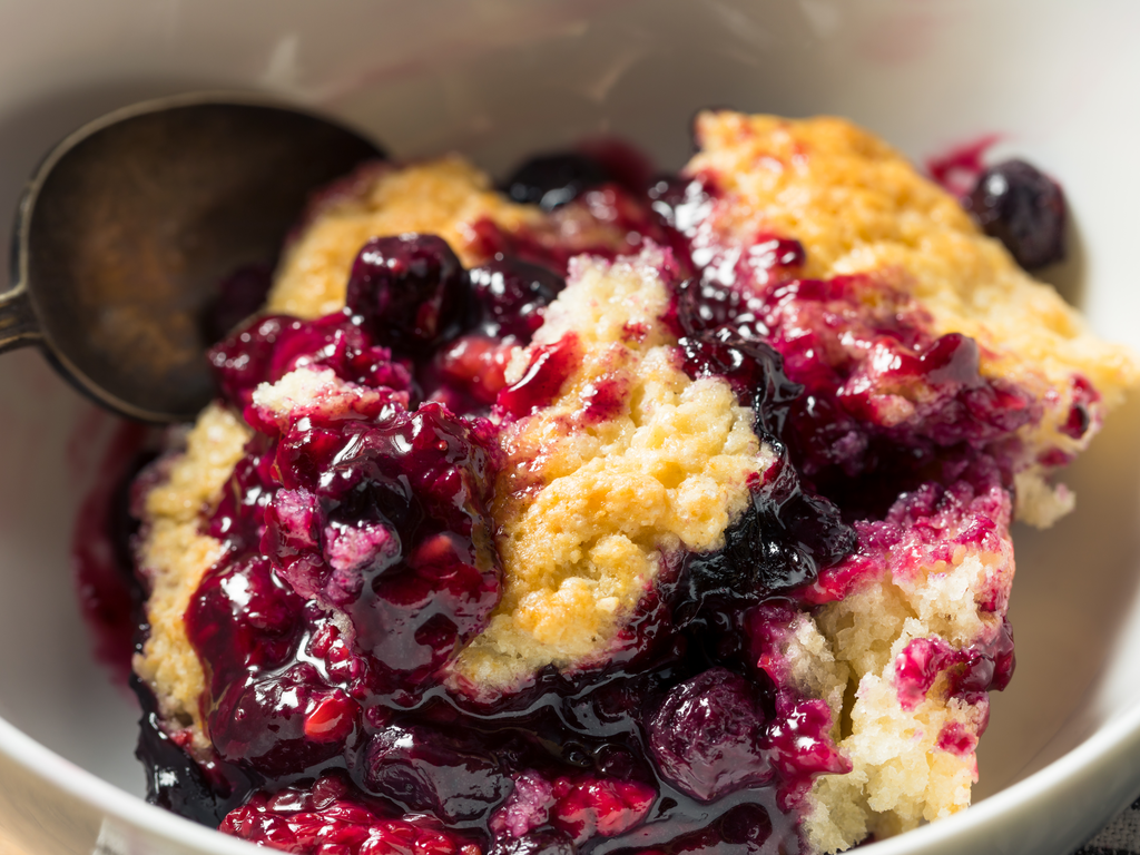 Just Like Grandma's Old Fashioned Blueberry Cobbler