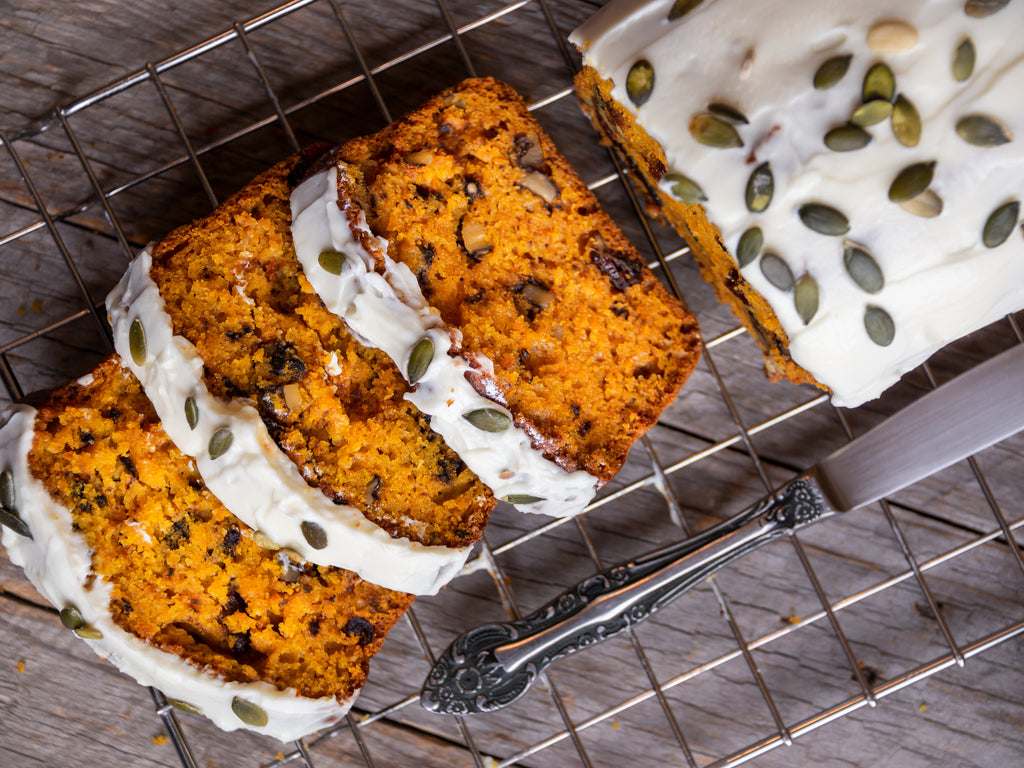 Angelina's Glazed Pumpkin Raisin Bread