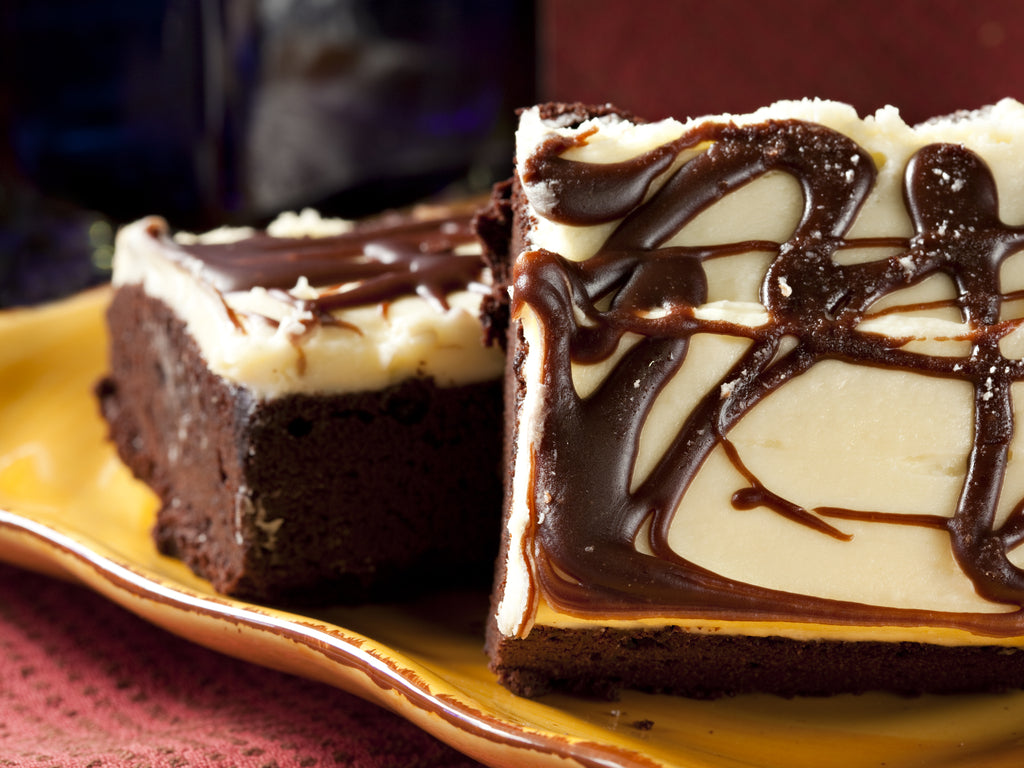Irish Cream Brownies with Chocolate Ganache
