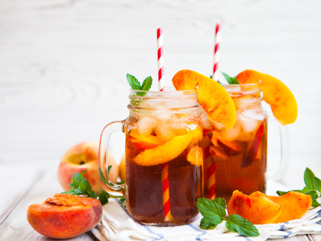 Peach and Vanilla Bean Iced Tea