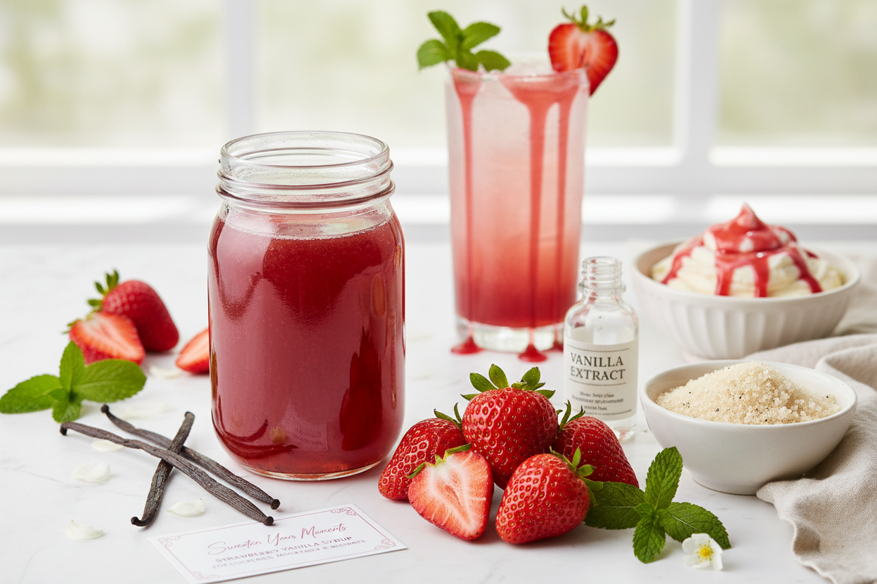 Strawberry Vanilla Simple Syrup