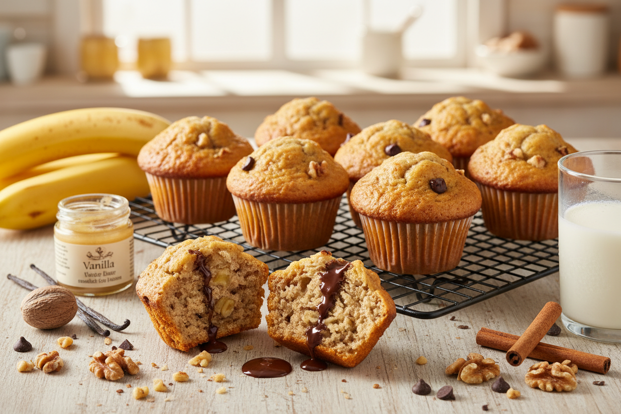 Sunshine Banana Muffins
