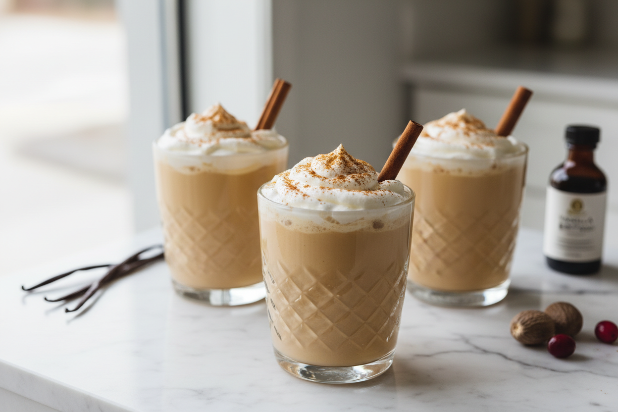 Vanilla Spiced Homemade Eggnog